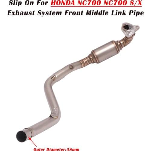 Slip On For Honda NC700 NC700X NC700S NC 700 S X D 750 DCT Motorcycle Exhaust Escape Modify Front Middle Link Pipe 51mm Moto
