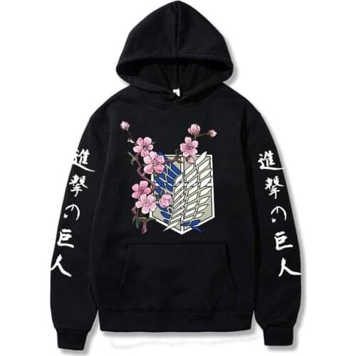 Japanese Anime Attack on Titan Hoodie Pants Casual Men Women Tracksuits Warm Fleece Jogging Suits Harajuku