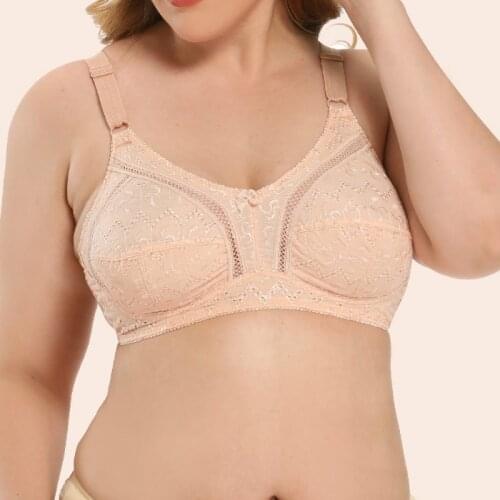Women Full Figured Bra Fully Support Bra Jacquard Fabric Big Size Bra Women Full coverage Bra Female Sport bra for Big Women