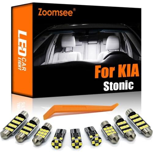 Zoomsee 9Pcs No Error For KIA Stonic 2017 2018 2019 Canbus Vehicle LED Bulb Indoor Interior Dome Map Reading Light Kit Car Lamp