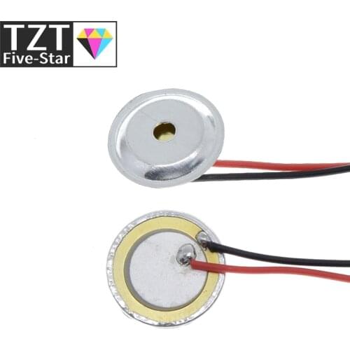 10 Pcs Piezoelectric Piezo Ceramic Wafer Plate Dia 15mm For Buzzer Loudspeaker + Aluminum shell