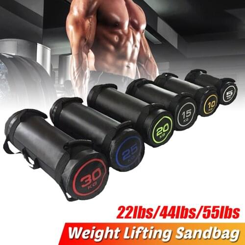 5/10/15/20/25/30KG Unfilled Power Bag Fitness Body Building Gym Sports Crossfit Sand Bag Muscle Training PU Leather Heavy Duty
