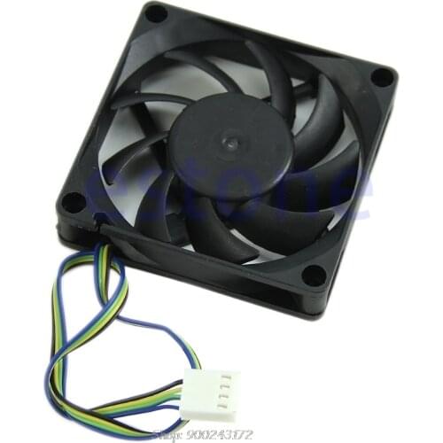 70mm x 15mm Brushless Fan DC 12V 4 Pin 9 Blade Cooling Cooler NEW O22 20 Dropship