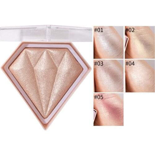 Diamond Highlighter Powder Glitter Palette Makeup Facial Bronzer Glow Face Contour Shimmer Powder Illuminator Highlight Cosmetic