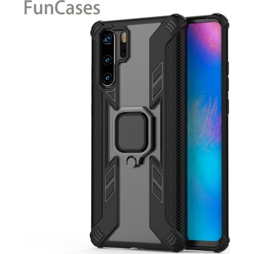 Armor Case For Huawei Honor P30 Nova 4e Mate 20 X 8X V20 Y7 Lite Pro 2019 Shockproof Ring Holder Protective Cover Phone Case