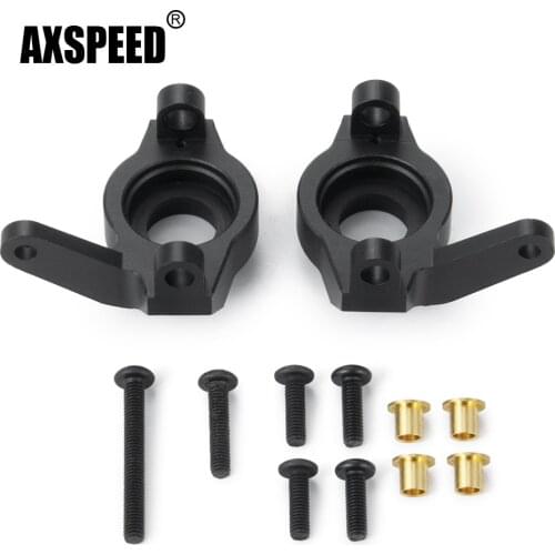 AXSPEED Alloy Metal Front Steering Knuckles for Axial SCX10 II 90046 1/10 RC Crawler Car Truck Upgrade Parts