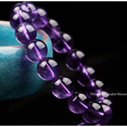 Natural Amethyst Bracelet for Women as Birthday Present and Gifts Purple Crystal Braceles Jewelry Stone Making