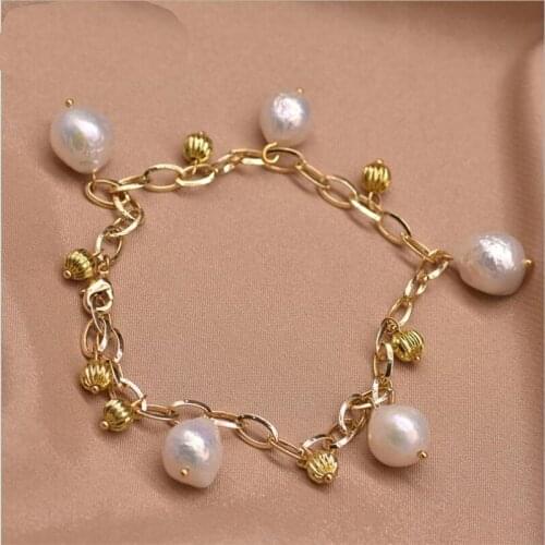 100% Original Design Natural Fresh Water White Pearl Bracelets For Women Girl Birthday Bracelet Fine Jewelry Brazalete Fashion