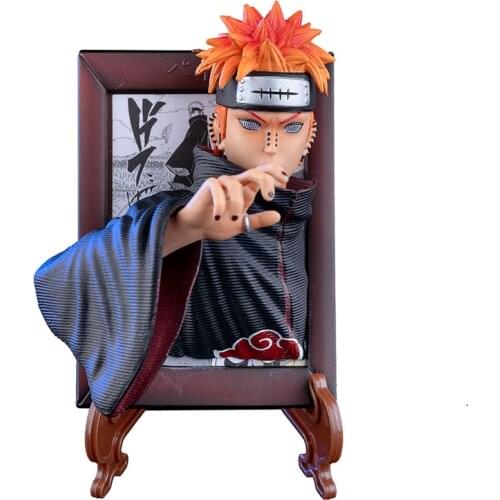 Naruto Figure GK Akatsuki Pain and Konan Anime Model Photo Frame Character New Action Dolls Gift Collectible Childrens Toys