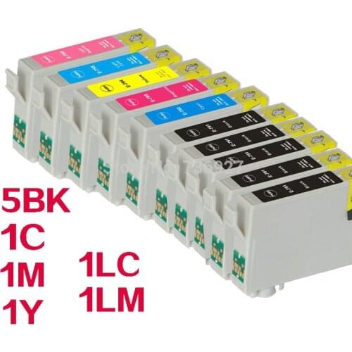 10X Compatible Ink Cartridge T0791 T0792 T0793 T0794 T0796 For Epson Stylus Photo PX650 660 710W 720WD 730WD 800FW 810FW printer