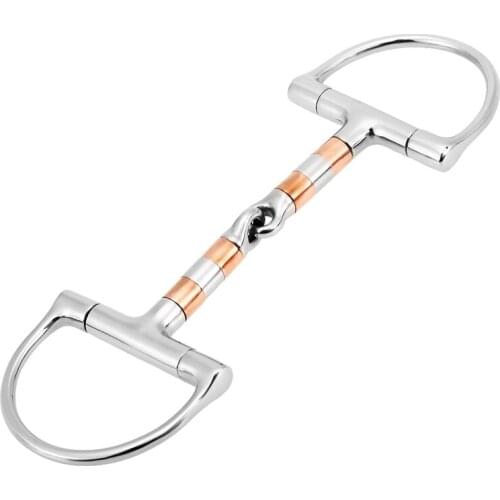 Equestrian Horse Mouth Bit Stainless Steel Horse Mouth Piece Snaffle Double Jointed Bit Horse Racing Accessory