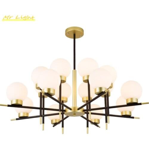 Nordic Creative Led Pendant Lights Lighting Modern Living Room Bedroom Luxury Hanging Lamps Milk White Glass Ball Pendant Lamp