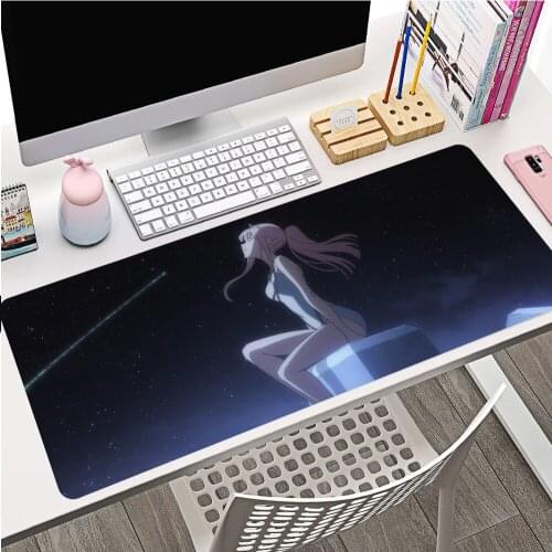 Anime Zero Two Kawaii Mouse Pad Gamer Laptop Mini Game Accessories Gamer Keyboard Carpet Pad Mousepad Gaming Desk Mat Gifts