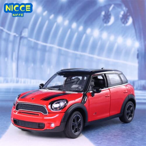 Nicce Rastar Diecast 1:24 Mini Coopers Countryman Red Blue SUV High Simulator Alloy Metal Model Car Pull-back Vehicles