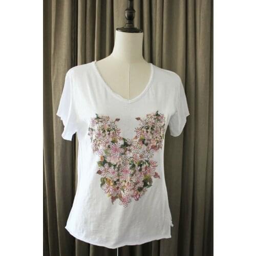 Fashion T-shirt Mickey Mouse Minnie Flowers Adult Woman Pink Top Blouse Summer Fashion Hip Style Urban Chic