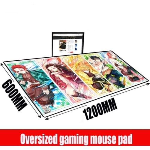 MRGBEST Anime Demon Slayer Kimetsu No Yaiba Gaming Large Mousepad Big Computer Mouse Mat Office Desk Mat Keyboard Pad Mause Pad