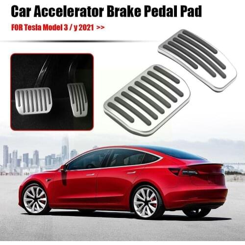 Car Foot Pedal Fit for Tesla Model 3/Y Accelerator Cover Pads Fuel Aluminum Pedal Non-Slip Cover Set Pedal Brake Car Rest G C8V8