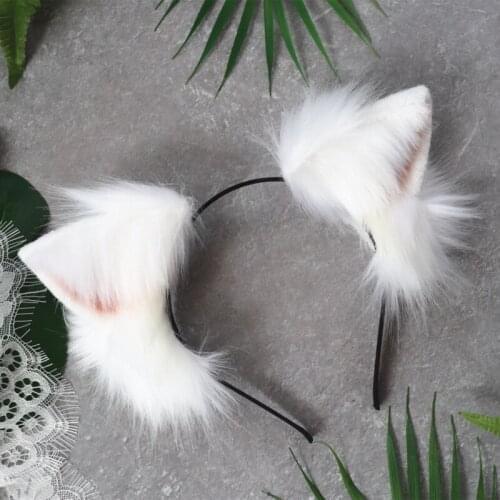 NewHair Hoop Snow Fox Ear hairband for women Beast Ears girl Hair accessories Headwear for girl women Halloween cosplay