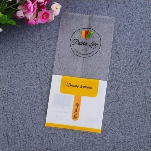 Custom Links MOQ 50000PCS back heat seal plastic packaging popsicle bag for ice cream