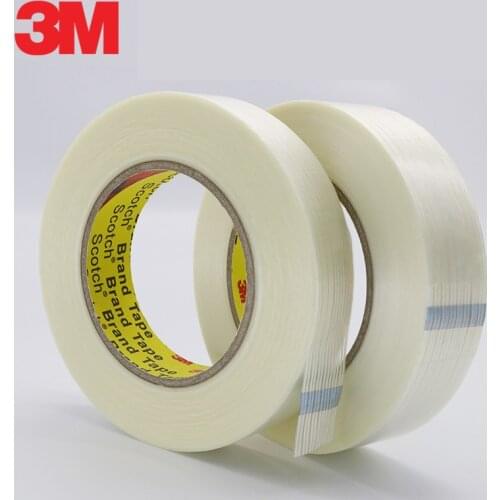 Wholesale 5-100mm*55M Strong glass fiber tape transparent striped single side adhesive tape free shipping