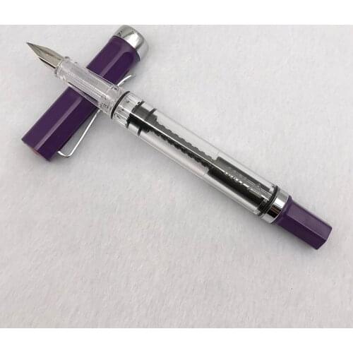 Student Practise Writing Transparent Fountain Pen 1pc Matte Purple 0.5mm 0.38mm for Choose Lanbitou Ink Pens School Supplies