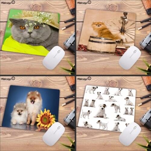 Mairuige Animal Top Quality dog Gamer Speed Mice Retail Small Rubber Mousepad Size for 18x22cm