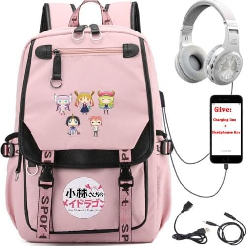 USB Charging teenagers Laptop packsack anime Game logo sora Cartoon backpack Women men Travel Backpack student School book Bag