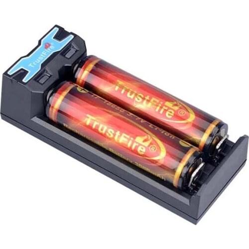 TrustFire TR-016 5V Mini Universal Micro USB Battery Charger + 2 x TrustFire Protected 18650 3000mah Rechargeable Batteries