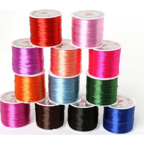 8 Colors 8m/roll 0.7mm Stretchy Clear Crystal Line Elastic Thread Wire for Jewelry Beads String Making Sewing Clothes Accessory