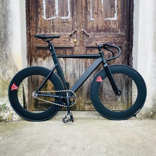 Fixie Bike 700C fixed gear bike Aluminum Alloy Frame 48cm 52cm 55cm Track Bicycle With Double 3 Spoke Wheel V Brake Accessories