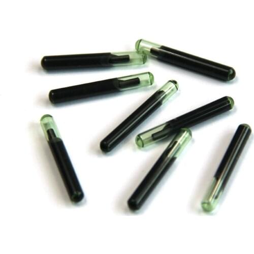 10pcs 1.25*7mm/1.4x8mm/2.12x12mm rfid FDX-B animal glass tag PETS tube RFID FDX-B 134.2KHz EM4304 animal ID microchip for pet