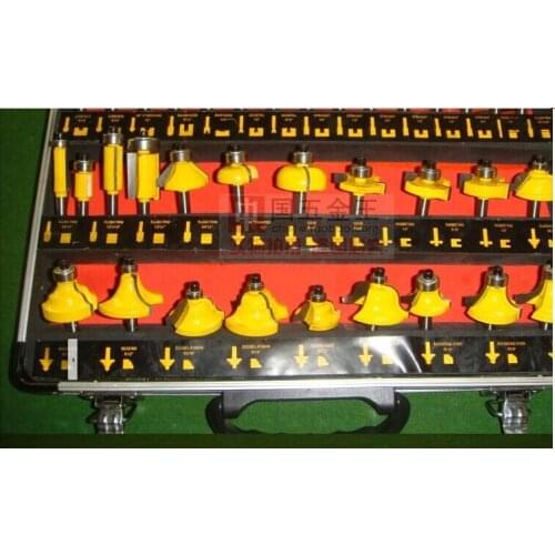 35PCS 6.35mm Woodworking Cutting Tools Engraving Milling Wood router bit end mill CNC Engraving Machine Tool