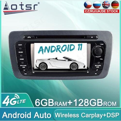 Android 11 128GB Car Radio Player For Seat Ibiza 2009 -2013 Audio Multimedia Player GPS Navigation Auto Stereo Head Unit Carplay