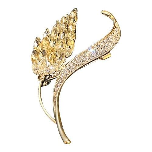 RZ044 Wheat Ear Brooch Fashion Suit Jacket Corsage Personality Simple Pin Jewelry Female