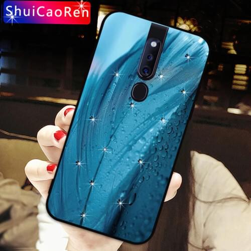 Luxury Rhinestone Case For OPPO F1S A59 F3 F5 F7 F9 F11 A91 F15 F17 Pro Bling Diamond Black Cover For OPPO R15X R17 Pro