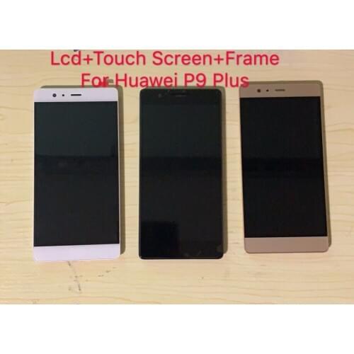 Super OLED Top Quality Display For Huawei P9 Plus EVA-L09 L19/VIE-L09 AL10 LCD With Touch Screen Digitizer And Frame Complete