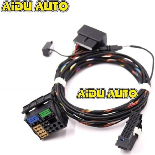 FOR Golf Passat Tiguan Jetta 9W2 9W7 9ZZ Bluetooth RCD510 RNS510 Plug&Play Wiring Harness cables With Microphone