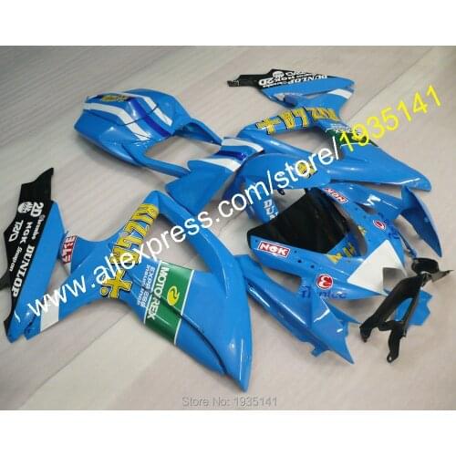 For Suzuki GSX-R600 K8 GSX-R750 2008 2009 2010 GSXR600 GSXR750 08 09 10 Light Blue Aftermarket Fairing (Injection molding)
