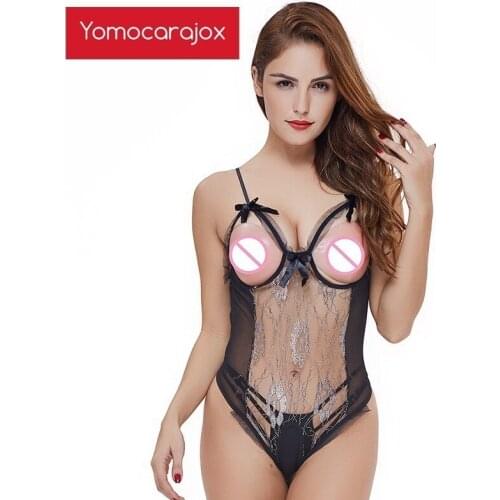 Hot Erotic Lingerie For Women Sex Underwear Porn Lace Open Bra Crotch Bodystocking Catsuit Body Bodysuit Sexy Costumes
