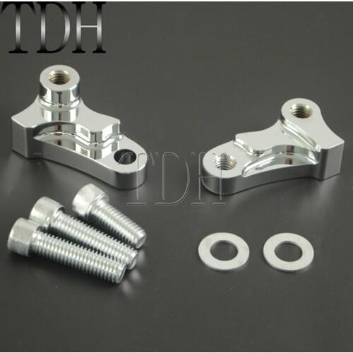 Chrome Motorcycle 1.75'' Rear Lowering Link Kit CNC Aluminum For Harley Dyna Superglide Wideglide Fat Bob Lowrider 2006-17