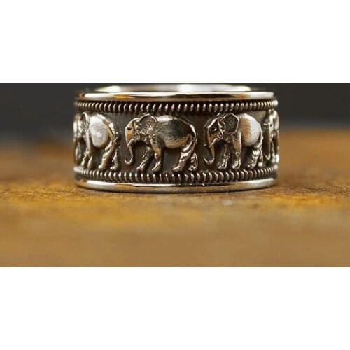 I & FDLK Exaggerated Personality Color Elephant Rings For Women Wedding Jewelry Antique Finger Ring Anillos