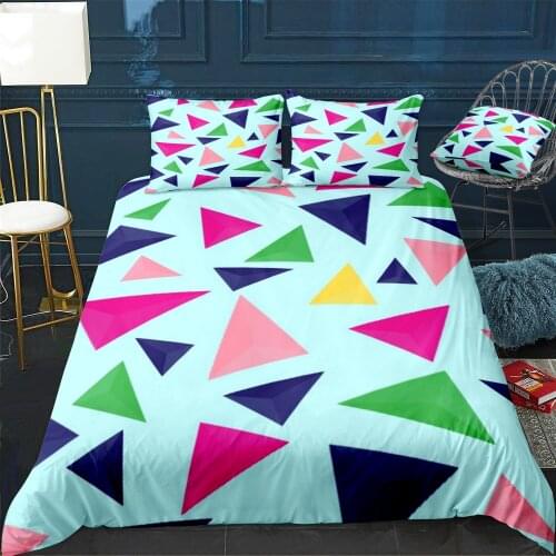 Geometric Pattern Bedding Set For Bedroom Soft Bedspreads For Double Bed Home Duvet Cover Quality Quilt Cover+Pillowcasex2