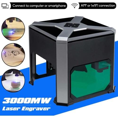 3000mw CNC Wifi K6 Laser Engraver DIY Logo Mark Printer Cutter Woodworking Mini Laser Engraving Machine Engraving Range Wainlux