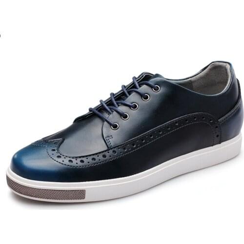 Man Casual Shoes High Quality Handmade Skateboarding Shoes Outdoor Brogue Sneaker Leather Men Trainer Shoes Walking Shoes