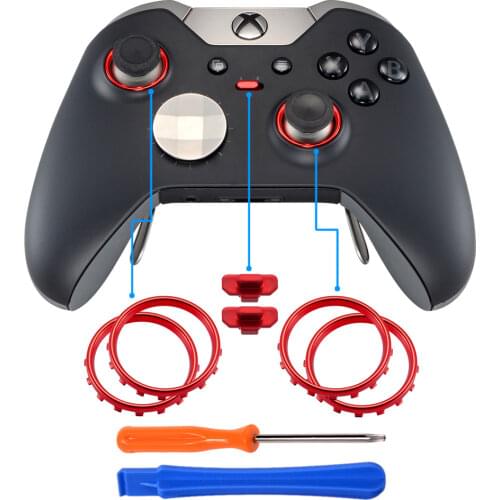 Pack of 2 Matte Chrome Profile Switch Buttons Accent Rings Accessories Parts for Xbox One Elite Controller - XOJ1300