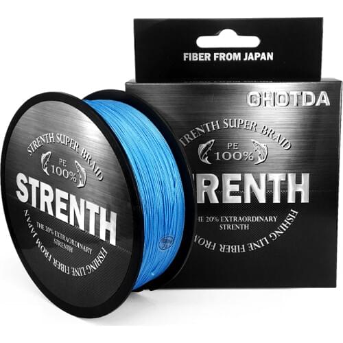 GHOTDA PE Braided Fishing Line Multifilament 100M 4 Strands Cord Carp For Saltwater Freshwater