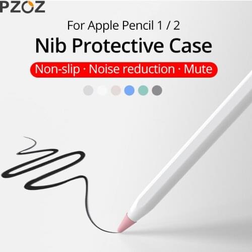 PZOZ 8pcs Protective Case For Apple Pencil 1 2st Silicone Protector Case For Apple Pencil2 Pen Point Stylus Penpoint Cover Case