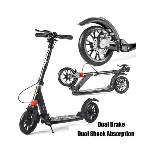 Adult children kick scooter foldable PU 2wheels bodybuilding all aluminum shock absorption urban campus transportation