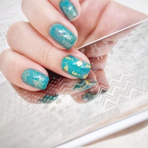 SPV Nail Stamping Plates Lace Flower Animal Pattern Nail Art Stamp Stamping Template Image Plate Stencil Nails Too