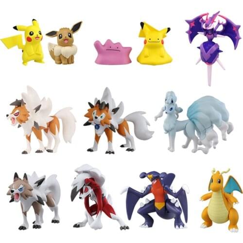 Takara Tomy Genuine Pokemon SP Anime Game Figures Garchomp Naganadel PVC Action Figure Collections Model Dolls Toys Kids Gifts